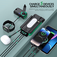 Banco de energía solar con manivela manual con luz de emergencia LED ultrabrillante Interfaz de entrada micro USB para carga de teléfono