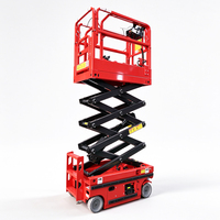 Platform Kerja Udara Hidrolik Elektrik 12m 14m Self-propelled Scissor Lift Traction Drive Satu Orang untuk Bangunan Bersertifikasi ISO