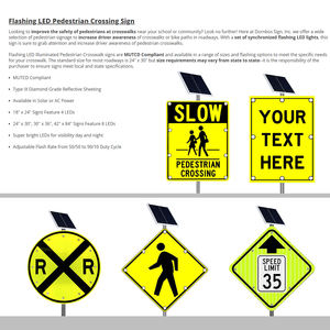 في الهواء الطلق معدن الألومنيوم عاكس الطريق السريع علامات المرور الشارع علامة السلامة أدى وامض لوحات علامات العبور البطيئة - Product Image 4