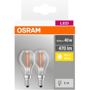 Ampoule sphérique LED Osram 4W E14 Lumière chaude 2700K Base en verre Durée de vie de 25 000 heures - Product Image 3