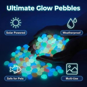 Galets Lumineux Solaires pour Jardin, Décorations Extérieures Étanche, Marqueurs de Chemin, 200 Pièces, Ornements Extérieurs - Product Image 4