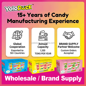 Bonbons fantaisie guimauves fourrées à la confiture acidulée, perles acidulées au citron, croûte croustillante, centre moelleux, bonbons en vrac, OEM pour distributeur YOLODUCK - Product Image 3