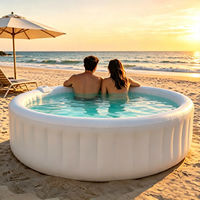 Maßgefertigter Runder Aufblasbarer Spa-Whirlpool Outdoor PVC Aufblasbarer Großer Spa-Pool für Mehrere Personen