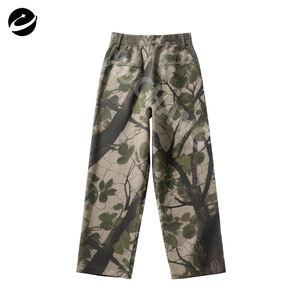 Jeans Originali XUCHANG di Alta Qualità in <span class=keywords><strong>Denim</strong></span> Solido 100% Cotone Organico Vintage a Gamba Larga Design Personalizzato Lavato con Stampa 3D per Uomo - Product Image 2