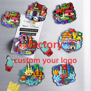 Aimants de réfrigérateur en caoutchouc magnétique puissant de différents pays, souvenirs personnalisés, logo 3D promotionnel - Product Image 6