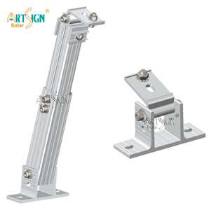<span class=keywords><strong>Kit</strong></span> de montage <span class=keywords><strong>solaire</strong></span> en aluminium réglable en hauteur et en angle d'inclinaison sans pince pour un montage rapide et facile sur toit plat ou en métal - Product Image 4