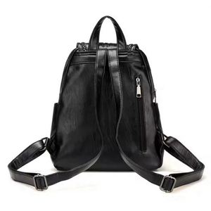 Wholesale New <b>Cheap</b> PU Fashion College <b>Backpack</b> Tassel Zipper Closure Waterproof Arcuate Shoulder Strap Nylon Lining Women - Product Image 4