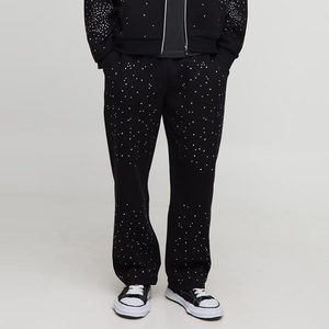 Hot Selling Men Rhinestone Winter Hooded Tracksuit Casual Wear New Design Adults Sizes Breathable Custom Made - Product Image 6