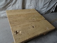 Table basse carrée en bois massif de dessus épais en bois récupéré rustique rustique chinois