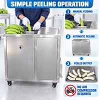 Automatische groene bananen schilmachine, plantainschiller met handmatige invoer voor voedselverwerking