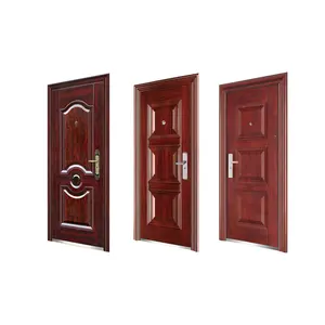 Металлическая стальная дверь заводская цена индивидуальный дизайн входная дверь безопасности