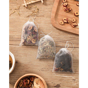 Sachets de thé en nylon à cordon coulissant, filtres vides pour épices, café et herbes médicinales - Product Image 1
