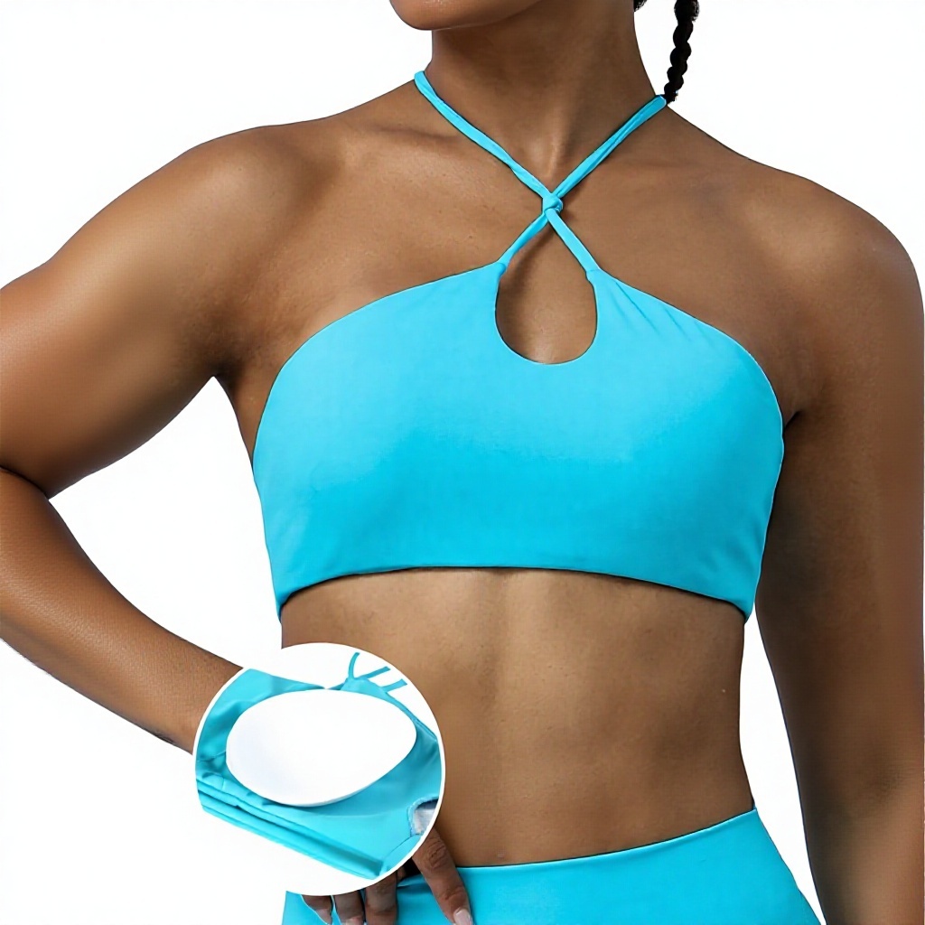 High Support Lightweight Breathable Spaghetti Strap Yoga Quick-Dry Outdoor Sports Bra
