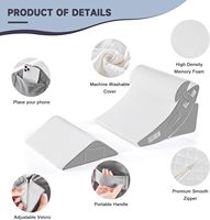 4-teiliges Orthopädisches Keilkissen-Set zum Schlafen Nach Operation Schaumstoffkissen für Körper-, Rücken- und Beinschmerzen