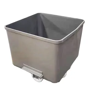 200L Stainless Steel Meat Trolley Buggy Bin Cart