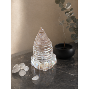 Sri Yantra en Cuarzo Transparente, un Símbolo Sagrado de Riqueza, Alineación Energética y Despertar Espiritual para tu Hogar - Product Image 3