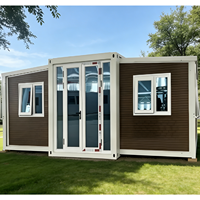 Maison conteneur extensible à 2 étages - Conception à double aile pour logement de campement multi-niveaux
