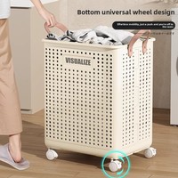 Panier à linge pliable en plastique MM-8585, grand bac de rangement pour vêtements sales, panier à linge, organisateur pour balcon et salle de bain