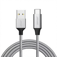 Cable USB 2.0 a Tipo-C de Alta Calidad con Revestimiento de TPE Trenzado de Nailon Reversible, Carga Rápida de 3A para Teléfono Móvil, Cámara y Computadora