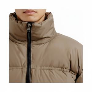 Imperméable coupe-vent hiver fermeture éclair homme veste coupe ample Polyester rembourré manteau épaissi chaud pour hommes décontracté bulle vestes - Product Image 1