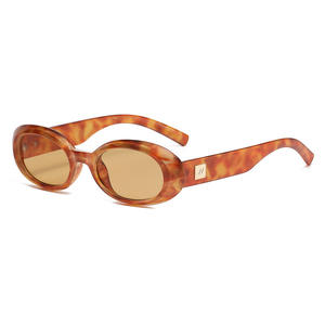 Gafas de Sol Ovaladas para Mujer Qianai, UV400, Marco de PC, Lentes AC Grises, Marco Pequeño, Estilo Retro, Moda Instagram - Product Image 2