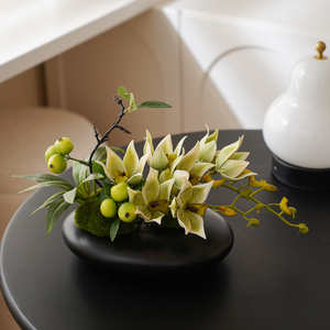 Centrotavola <span class=keywords><strong>in</strong></span> Ceramica Artigianale di Alta Qualità con Erba della Pampa Artificiale Moderna per Laurea, Festa della Mamma, Pasqua, Capodanno - Product Image 4