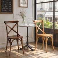 Chaise de banquet contemporaine empilable avec pieds en bois extensibles, chaise de mariage, chaise de restaurant, chaise de salle à manger à dossier croisé en X
