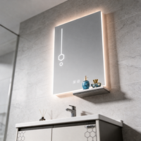 Meuble-lavabo carré moderne et élégant de style industriel en acier inoxydable 304 avec dessus en marbre et lavabo en céramique