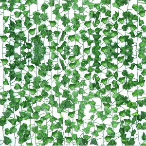 Lierre artificiel suspendu, verdure artificielle, feuilles factices, plantes en plastique pour décorations de mariage et de fêtes - Product Image 1