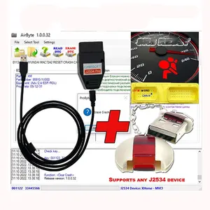 Alat diagnostik SRS AirByte 1.40.32, perangkat lunak dengan Chipsoft J2534 Pro VCI untuk SRS ECU dapat BUS K-LINE sandaran Data tabrakan