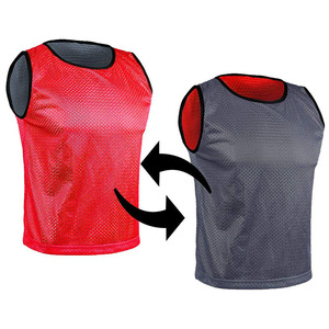 Uniforme escolar con estampado personalizado de fábrica, Baberos de fútbol, chaleco reversible de malla de secado rápido, Baberos de entrenamiento de talla grande para fútbol - Product Image 3