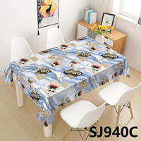 Nappe Imprimée en PVC Imperméable et Anti-Taches, Motif Floral, en Rouleau, pour la Décoration de la Maison, des Hôtels, des Banquets et des Fêtes