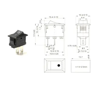 250V 3A 10*15mm mirco Rocker KCD Switch KCD11 2 pin On Off Switch standard rocker switch