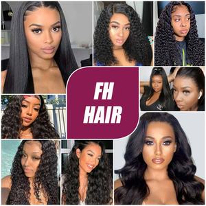 Paquetes de cabello de vendedores de cabello virgen indio crudo FH, paquetes de ondas profundas sueltas de cabello virgen alineado con cutícula brasileña - Product Image 4