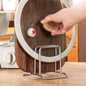 Moderno Soporte de Acero Inoxidable <span class=keywords><strong>para</strong></span> Tabla de Cortar, Tipo Vertical, de Dos Niveles, Portátil, Móvil, Sin Instalación - Product Image 3