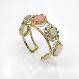 Pulsera de Diseño 12408 con Piedras Multicolor, Circonia Cúbica y Baño Mehandi para Joyería, Bodas y Fiestas - Product Image 1