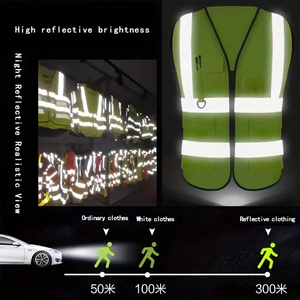 Vêtements de sécurité réfléchissants au prix d'usine, gilet de sécurité pas cher pour les ingénieurs, gilet de sport haute visibilité avec logo personnalisé, gilet de sécurité - Product Image 6