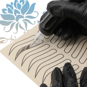 Etiqueta privada ceja tatuaje práctica piel Microblading látex herramienta de entrenamiento para maquillaje permanente sin tinta Microblading práctica - Product Image 6