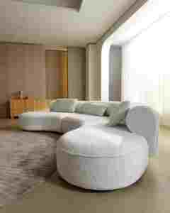 Zhida contemporain sectionnel italie blanc meubles de maison canapés coin velours L canapé salon moderne beau canapé - Product Image 6
