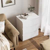 Chambre à coucher moderne Salon Petit rangement en bois Table de nuit Vêtements courts Commode à 3 tiroirs Commode à tiroirs
