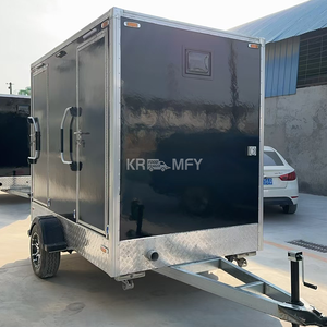 Nouvelle arrivée 2025, caravane rouge avec douche et toilettes, remorque de toilettes portables - Product Image 6