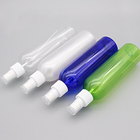 Vente directe d'usine 250ml bouteille de pulvérisation de cylindre en plastique PET Transparent avec impression d'écran de pulvérisateur de pompe pour liquide de parfum