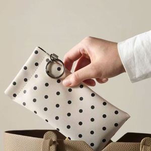 Travel Portable Sunglasses <b>Case</b> PU Leather Eyeglasses Pouch Soft <b>Glasses</b> Bag with Cleaning Cloth Automatic Closure - Product Image 3