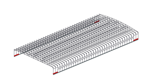 Grande auvent rétractable pour terrain de basketball, abri coulissant, auvent pour entrepôt logistique à rails suspendus - Structure métallique traitée naturellement - Product Image 6