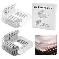 Attaches de drap de lit en ABS avec bandes de verrouillage, attaches d'angle pour maintenir les draps en place, 4 pièces, clips pour draps de lit pour la maison et la chambre