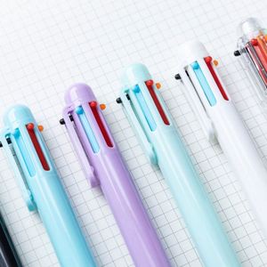 6-In-1 Multicolor Office Gift Transparent Barrel Retractable Plastic 1.0Mm Writing Width Custom Logo Ballpoint <b>Pen</b> - Product Image 3