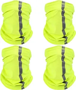 Neck Gaiter Reflective Tube Bandana Safety Multifunctional Headwear Neon Fishing Face Shield Warmer For Men