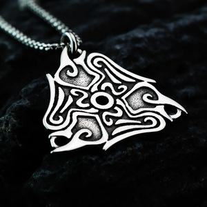 Yunnique Collar con colgante de cuervo vikingo de acero inoxidable para hombre, diseño geométrico, joyería de regalo - Product Image 4