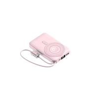 Batterie externe magnétique sans fil à charge rapide double câble intégré grande capacité 10000/20000 mAh avec écran LED portable et support Type-C