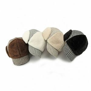 Autumn Winter New Baseball Hat Female <b>Padded</b> Ears Flaps Warm Cap Plush Baseball Cap - Product Image 3